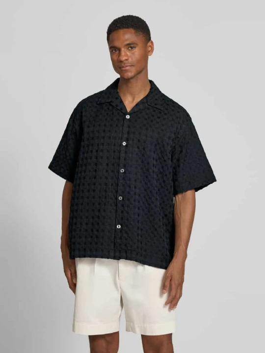 Zdjęcie produktu Koszula casualowa o kroju relaxed fit z czystej bawełny model 'MONTY' Selected Czarny