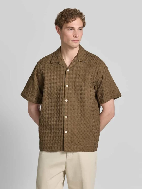 Zdjęcie produktu Koszula casualowa o kroju relaxed fit z czystej bawełny model 'MONTY' Selected Homme Czekoladowy
