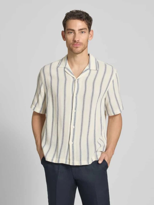 Zdjęcie produktu Koszula casualowa o kroju relaxed fit z czystej bawełny model 'RLXCAL' Selected Homme Złamany biały