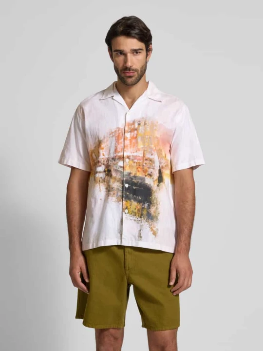 Zdjęcie produktu Koszula casualowa o kroju relaxed fit z czystej bawełny Selected Homme Złamany biały