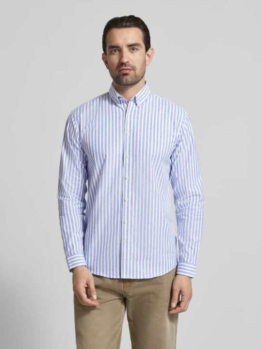 Zdjęcie produktu Koszula casualowa o kroju relaxed fit z kołnierzykiem typu button down lindbergh Niebieski