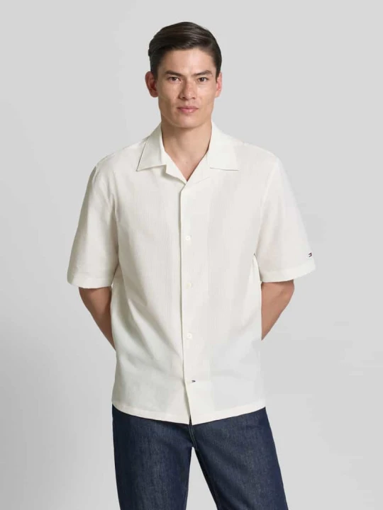 Zdjęcie produktu Koszula casualowa o kroju relaxed fit z materiału seersucker Tommy Hilfiger Złamany biały
