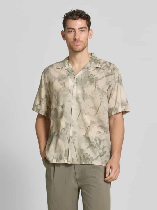 Zdjęcie produktu Koszula casualowa o kroju relaxed fit z mieszanki bawełny ekologicznej i modalu model 'RELAXAIR' Selected Homme Jasnozielony