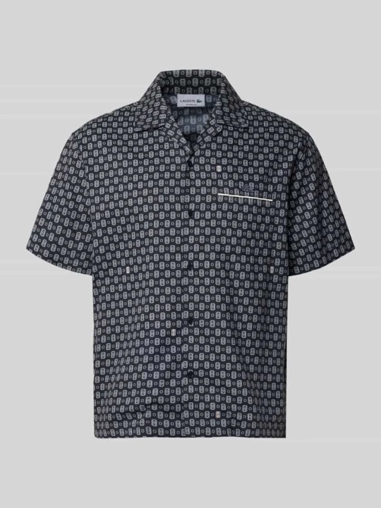 Zdjęcie produktu Koszula casualowa o kroju relaxed fit z mieszanki bawełny model 'Tennisco' Lacoste Granatowy