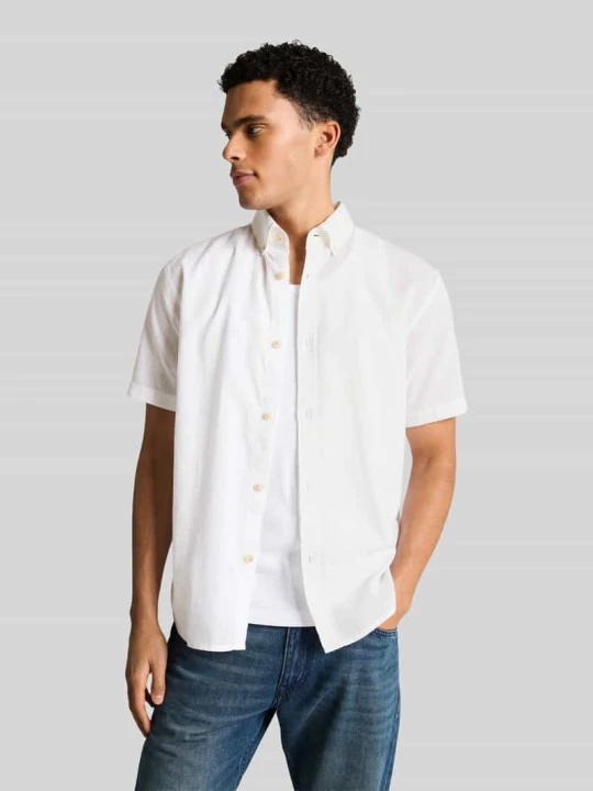 Zdjęcie produktu Koszula casualowa o kroju relaxed fit z mieszanki lnu i bawełny Tom Tailor Biały