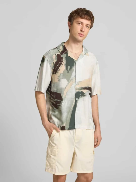 Zdjęcie produktu Koszula casualowa o kroju relaxed fit z mieszanki wiskozy i lnu model 'HARVI' Only & Sons Biały