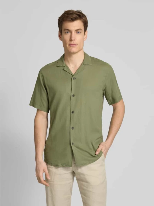Zdjęcie produktu Koszula casualowa o kroju relaxed fit z mieszanki wiskozy i lnu Tom Tailor Oliwkowy