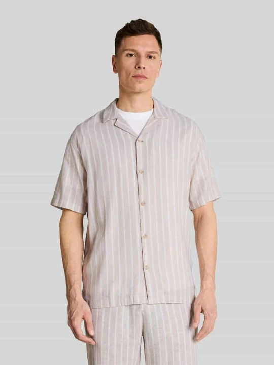 Zdjęcie produktu Koszula casualowa o kroju relaxed fit z mieszanki wiskozy i lnu Tom Tailor Beżowy