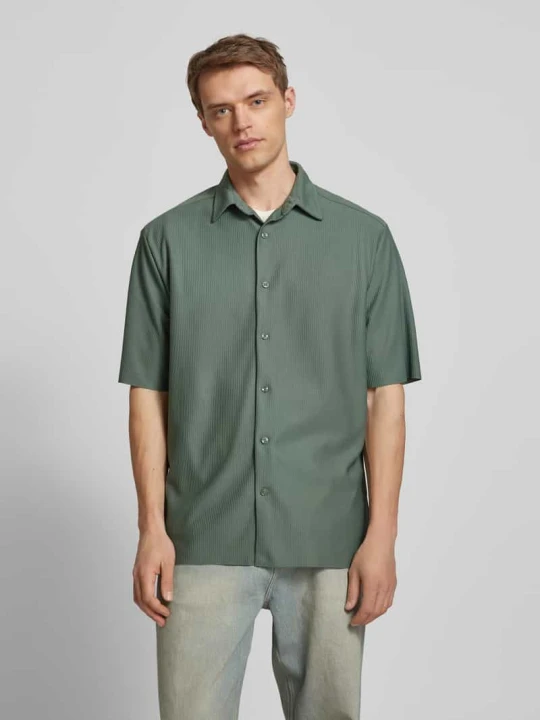 Zdjęcie produktu Koszula casualowa o kroju relaxed fit z rękawem o dł. 1/2 model ‘BOYY’ Only & Sons Petrol