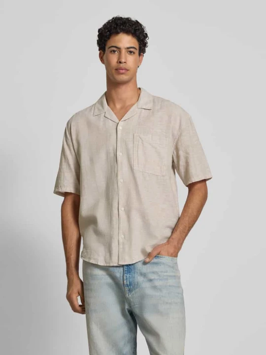 Zdjęcie produktu Koszula casualowa o kroju relaxed fit z rękawem o dł. 1/2 model ‘CAIDEN’ Only & Sons Beżowy