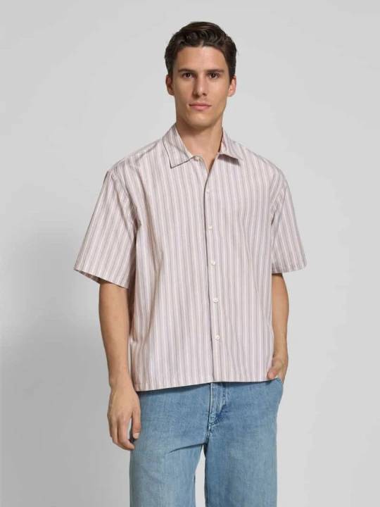 Zdjęcie produktu Koszula casualowa o kroju relaxed fit z rękawem o dł. 1/2 model ‘Wang’ Woodbird Różowy
