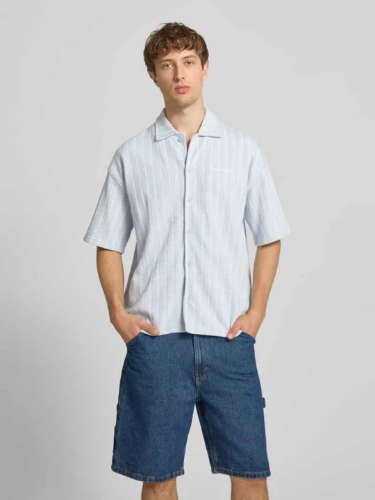 Zdjęcie produktu Koszula casualowa o kroju relaxed fit z wyhaftowanym logo model 'Forno' Pegador