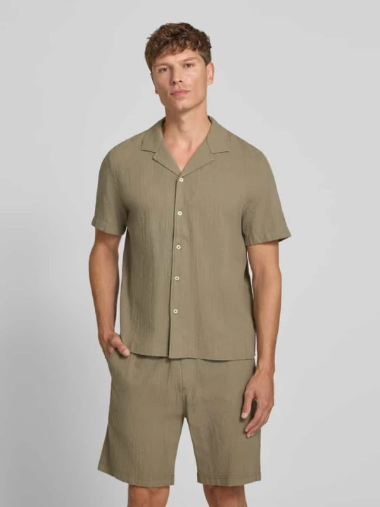 Zdjęcie produktu Koszula casualowa o kroju resort z czystej bawełny s.Oliver Khaki