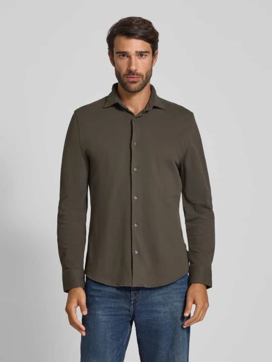 Zdjęcie produktu Koszula casualowa o kroju shaped z czystej bawełny Marc O'Polo Khaki