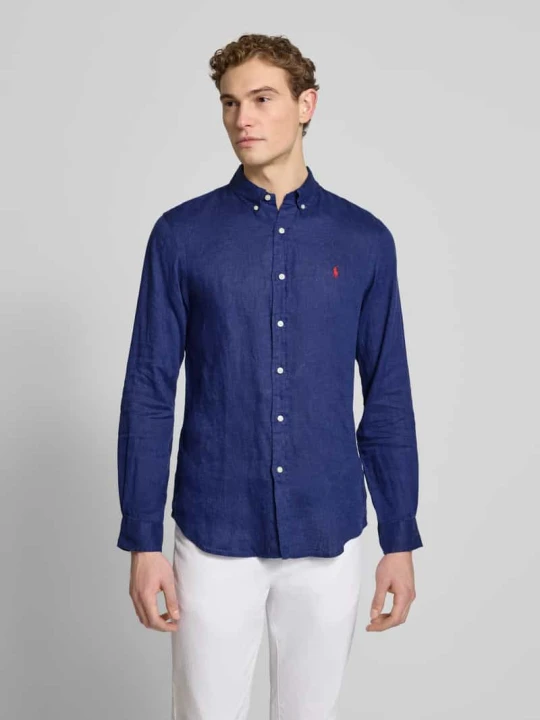 Zdjęcie produktu Koszula casualowa o kroju slim fit z czystego lnu Polo Ralph Lauren Granatowy