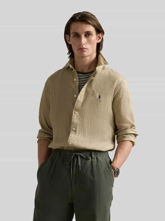 Zdjęcie produktu Koszula casualowa o kroju slim fit z czystego lnu Polo Ralph Lauren Beżowy