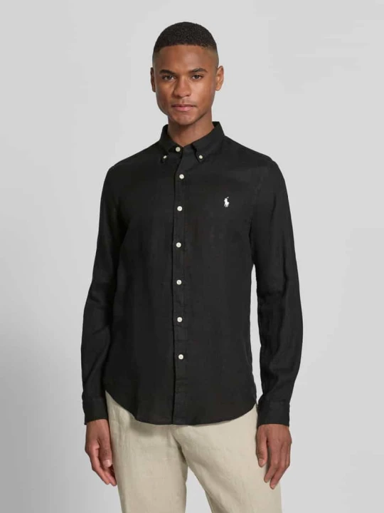 Zdjęcie produktu Koszula casualowa o kroju slim fit z czystego lnu Polo Ralph Lauren Czarny