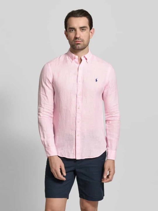 Zdjęcie produktu Koszula casualowa o kroju slim fit z czystego lnu Polo Ralph Lauren Różowy