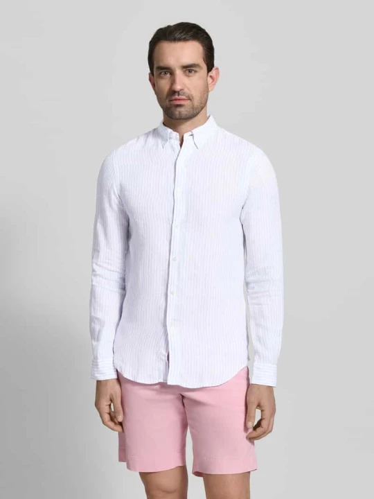 Zdjęcie produktu Koszula casualowa o kroju slim fit z czystego lnu Polo Ralph Lauren Błękitny