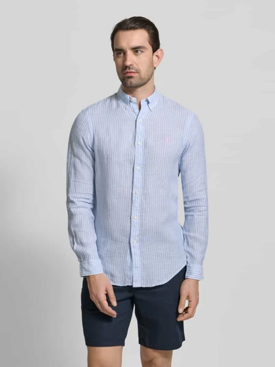 Zdjęcie produktu Koszula casualowa o kroju slim fit z czystego lnu Polo Ralph Lauren Jasnoniebieski