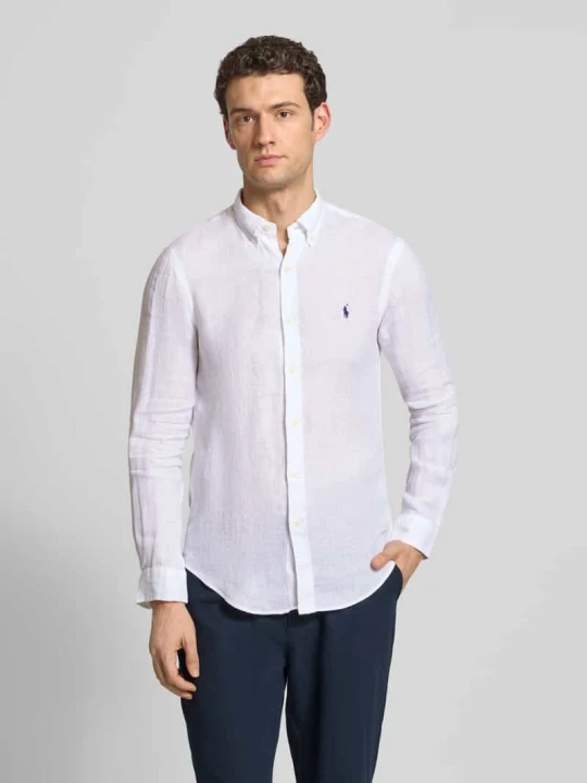 Zdjęcie produktu Koszula casualowa o kroju slim fit z czystego lnu Polo Ralph Lauren Biały