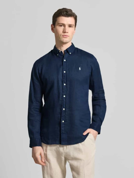 Zdjęcie produktu Koszula casualowa o kroju slim fit z czystego lnu Polo Ralph Lauren Granatowy