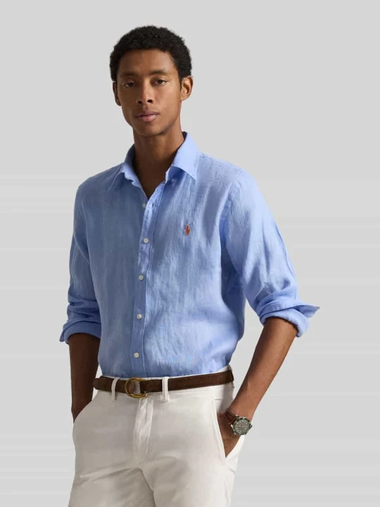Zdjęcie produktu Koszula casualowa o kroju slim fit z czystego lnu Polo Ralph Lauren Błękitny