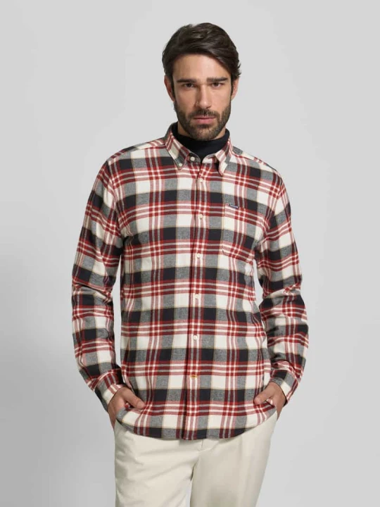 Zdjęcie produktu Koszula casualowa o kroju slim fit z czystej bawełny Barbour Czerwony
