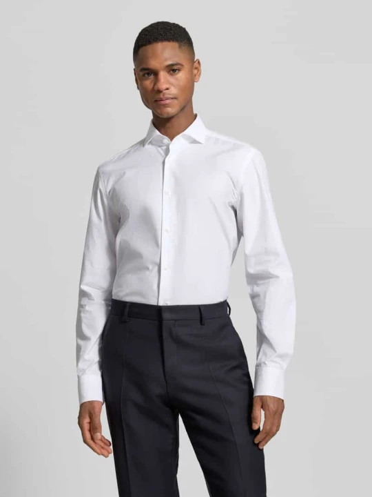 Zdjęcie produktu koszula casualowa o kroju slim fit z czystej bawełny Boss Biały