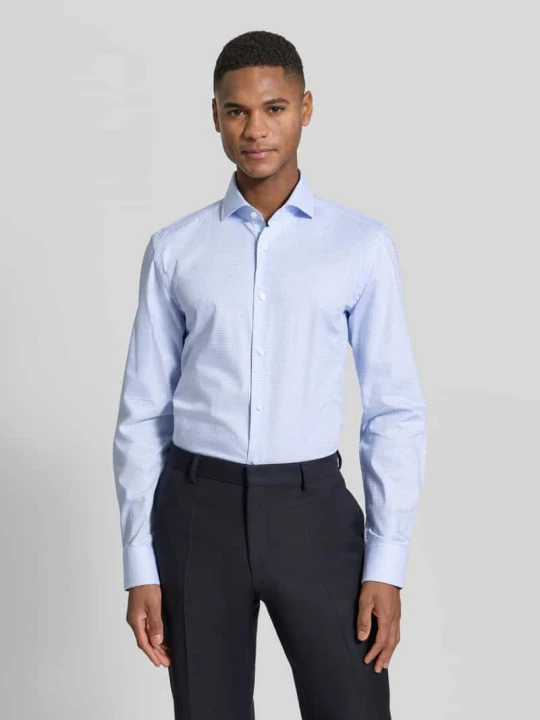 Zdjęcie produktu koszula casualowa o kroju slim fit z czystej bawełny Boss Niebieski