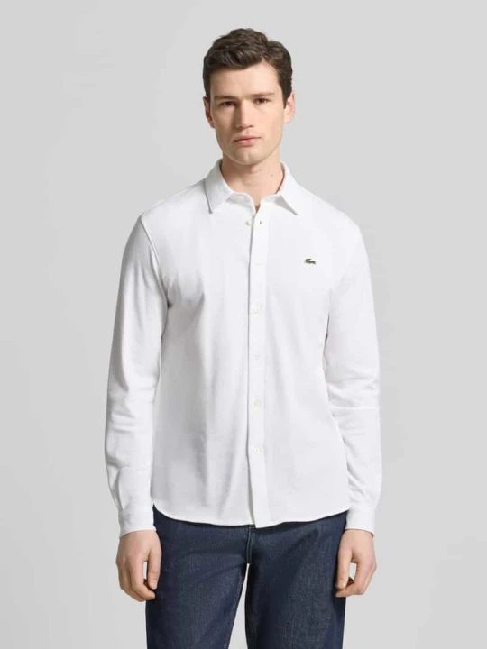 Zdjęcie produktu koszula casualowa o kroju slim fit z czystej bawełny Lacoste Biały