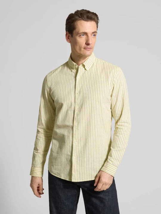 Zdjęcie produktu Koszula casualowa o kroju slim fit z czystej bawełny MCNEAL Jasnożółty