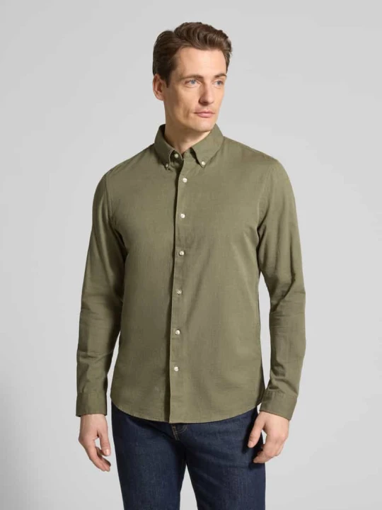 Zdjęcie produktu Koszula casualowa o kroju slim fit z czystej bawełny MCNEAL Limonkowy