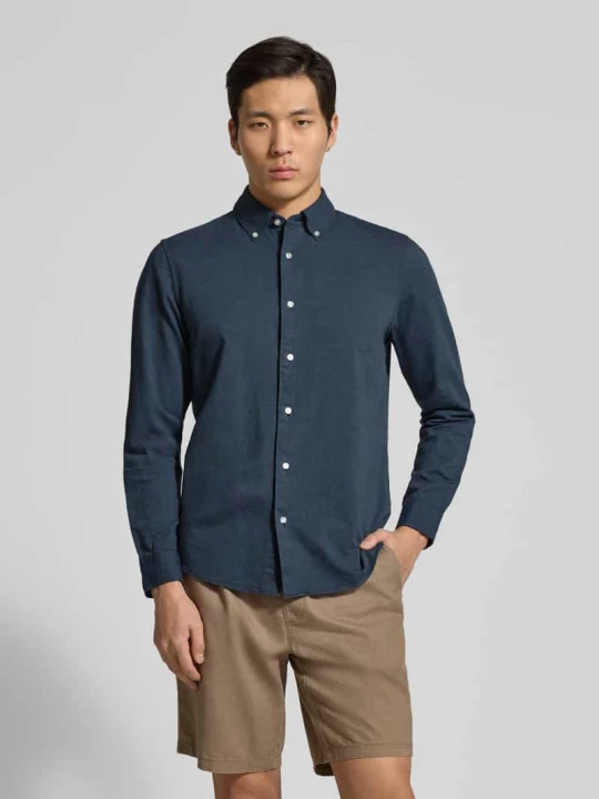 Zdjęcie produktu Koszula casualowa o kroju slim fit z czystej bawełny MCNEAL Granatowy