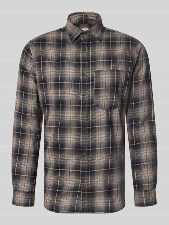 Zdjęcie produktu koszula casualowa o kroju slim fit z czystej bawełny model 'James' Jack&Jones Czarny