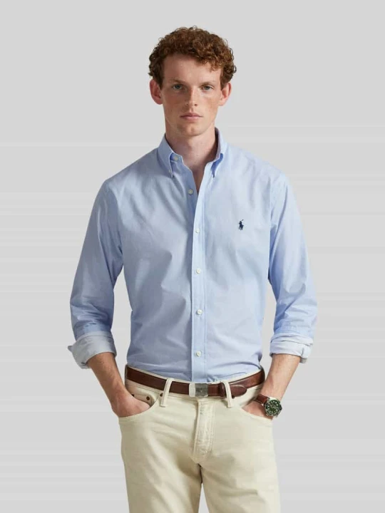 Zdjęcie produktu Koszula casualowa o kroju slim fit z czystej bawełny Polo Ralph Lauren Błękitny