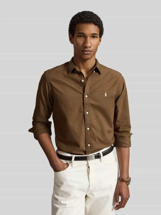 Zdjęcie produktu koszula casualowa o kroju slim fit z czystej bawełny Polo Ralph Lauren Średniobrązowy
