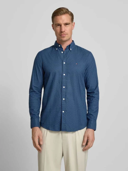 Zdjęcie produktu Koszula casualowa o kroju slim fit z czystej bawełny Tommy Hilfiger Jeansowy niebieski