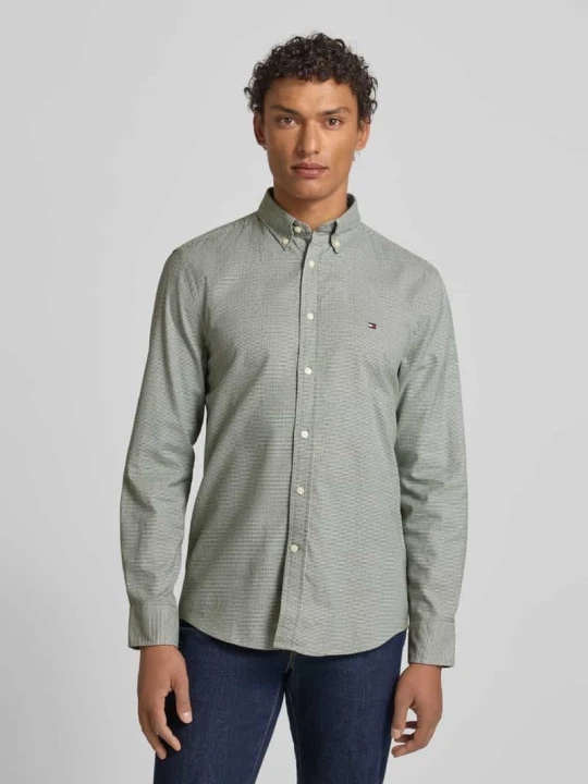 Zdjęcie produktu Koszula casualowa o kroju slim fit z czystej bawełny Tommy Hilfiger Khaki