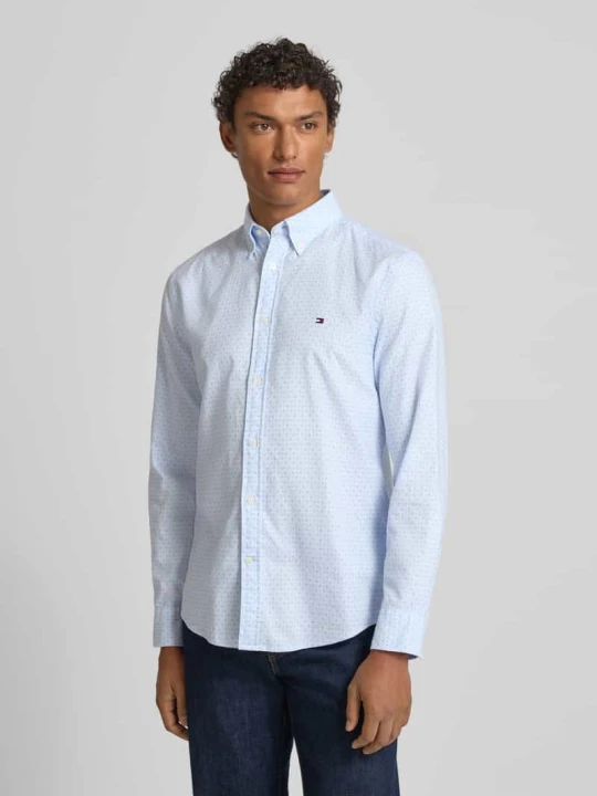 Zdjęcie produktu Koszula casualowa o kroju slim fit z czystej bawełny Tommy Hilfiger Błękitny