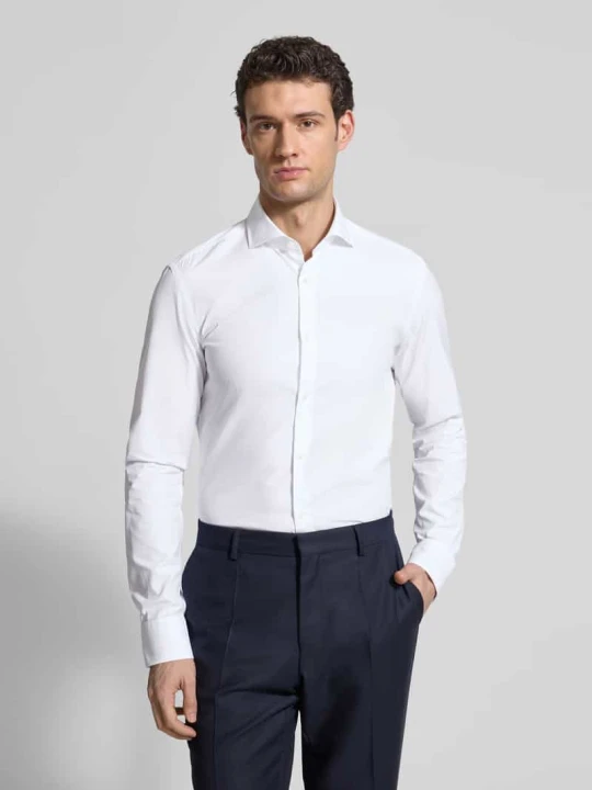 Zdjęcie produktu Koszula casualowa o kroju slim fit z czystej bawełny z bardzo długim rękawem model 'H-HANK-SP' Boss Biały
