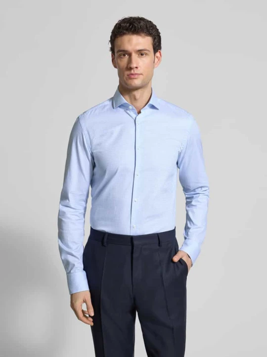 Zdjęcie produktu Koszula casualowa o kroju slim fit z czystej bawełny z bardzo długim rękawem model 'H-HANK-SP' Boss Niebieski