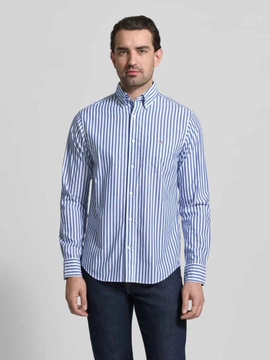 Zdjęcie produktu Koszula casual o kroju slim fit z kieszenią na piersi Gant Niebieski