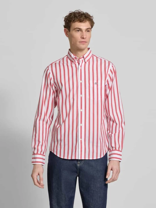 Zdjęcie produktu Koszula casual o kroju slim fit z kieszenią na piersi Gant Morelowy