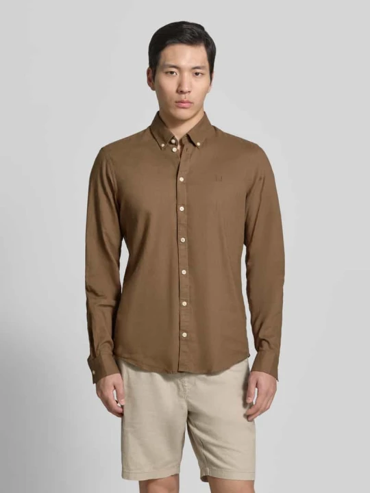 Zdjęcie produktu Koszula casualowa o kroju slim fit z kołnierzykiem typu button down model 'Anton' Casual Friday Średniobrązowy