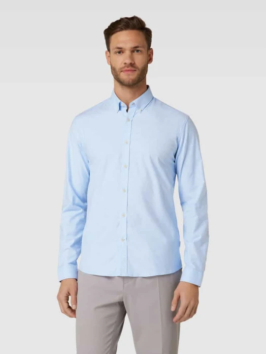 Zdjęcie produktu Koszula casualowa o kroju slim fit z kołnierzykiem typu button down model ‘Oxford’ lindbergh Jasnoniebieski