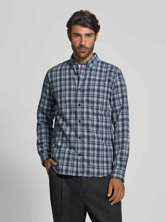Zdjęcie produktu Koszula casualowa o kroju slim fit z kołnierzykiem typu button down model ‘trostol’ Matinique Granatowy