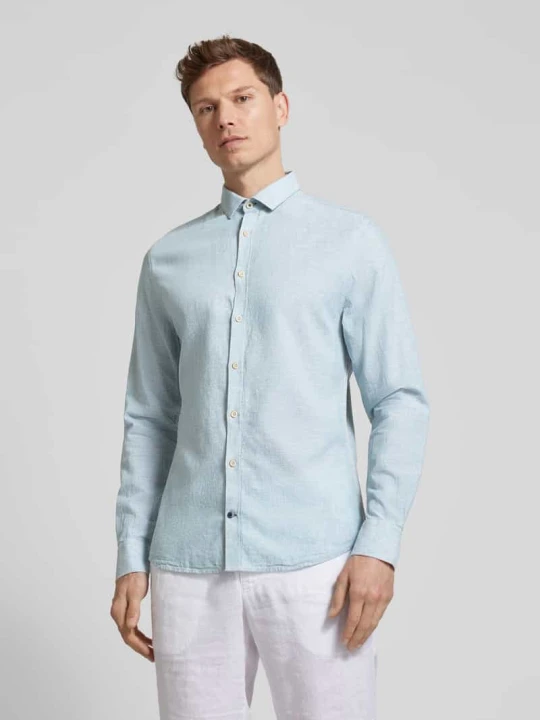 Zdjęcie produktu Koszula casualowa o kroju slim fit z kołnierzykiem typu kent Colours & Sons Miętowy