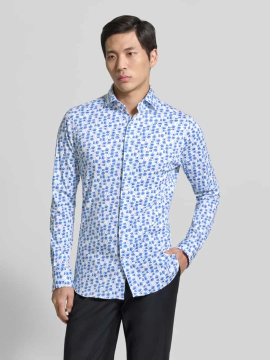 Zdjęcie produktu Koszula casualowa o kroju slim fit z kołnierzykiem typu kent Matinique Jasnoniebieski