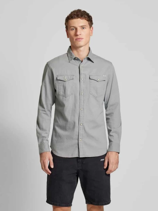 Zdjęcie produktu Koszula casualowa o kroju slim fit z kołnierzykiem typu kent model ‘ESHERIDAN’ Jack&Jones Jasnoszary